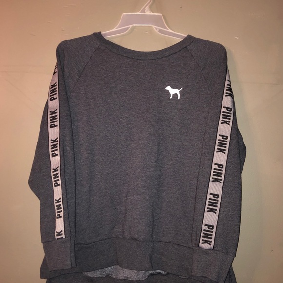 PINK Grey sweater - Picture 2 of 2